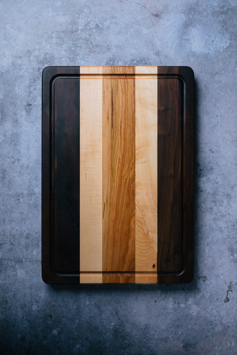 Solid Wood Edge Grain Cutting Board – 14x20 Inch Kitchen Board | Made in USA Montana Block  New Pattern