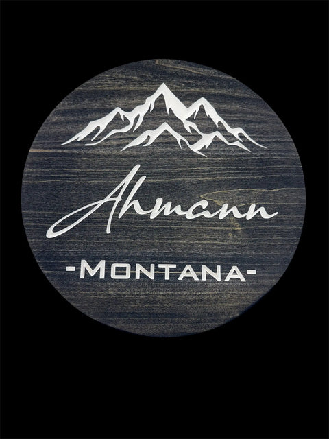 15 Inch Round Custom Family Name Sign – Engraved Wood Wall Decor | Made in USA B. James Design & Woodwork 