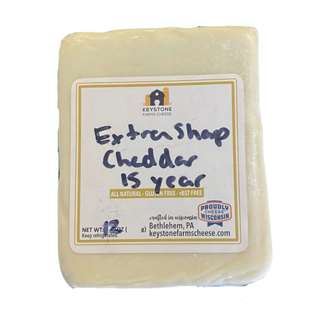 15 Year Aged White Cheddar Cheese – Artisan Dairy Product | Handcrafted in Wisconsin USA Keystone Cheese  Cheese