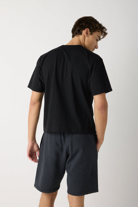 Unisex Cotton Crop T-Shirt – Boxy Fit Modern Layering Tee | Made in Los Angeles USA US Standard Apparel  product