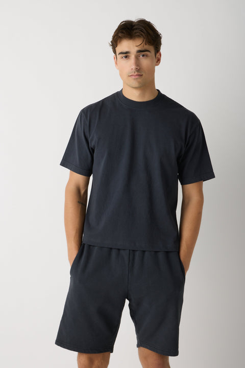 Unisex Cotton Crop T-Shirt – Boxy Fit Modern Layering Tee | Made in Los Angeles USA US Standard Apparel  product