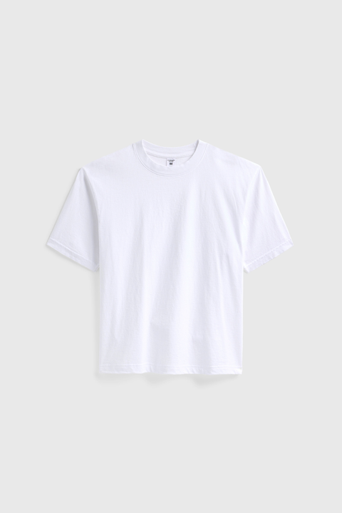 Unisex Cotton Crop T-Shirt – Boxy Fit Modern Layering Tee | Made in Los Angeles USA US Standard Apparel  product