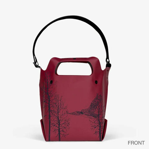 17 Inch LastBag Owl Tote – Durable Waterproof Vinyl Reusable Bag | Handmade in USA Twisp WA eqpd  LastBags 45.00 13" Shoulder / Burgundy
