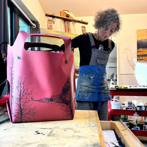 17 Inch LastBag Owl Tote – Durable Waterproof Vinyl Reusable Bag | Handmade in USA Twisp WA eqpd  LastBags