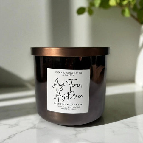 17 oz Luxury Soy Wax Candle – Black Moss and Amber Scented Home Fragrance | Hand-Poured in USA with 70+ Hour Burn Time Wick and Glow Candle Company™  Candles