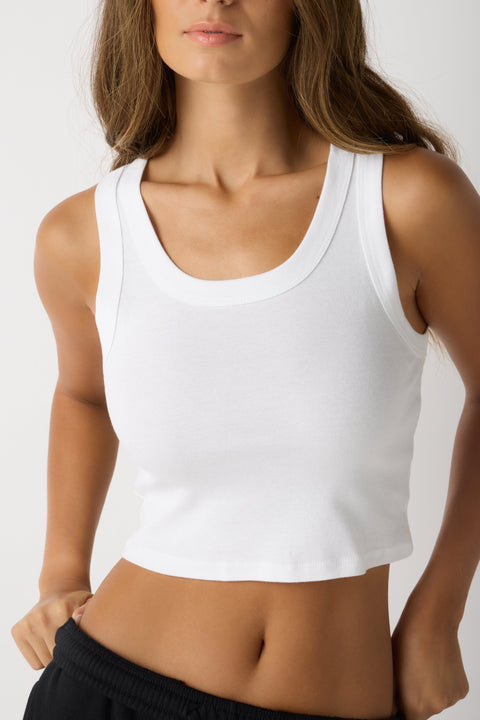 Baby Girl Cropped Tank Top 100% Ringspun Cotton 1x1 Rib Knit – Slim Fit – US Standard Apparel | Made in USA US Standard Apparel  product