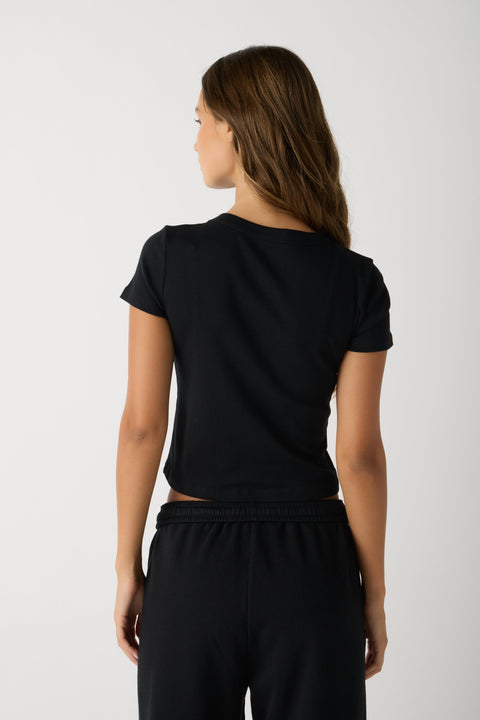 Cropped Baby Rib Tee – Premium Ringspun Cotton Short Sleeve Top | Made in USA Women's Apparel US Standard Apparel  product