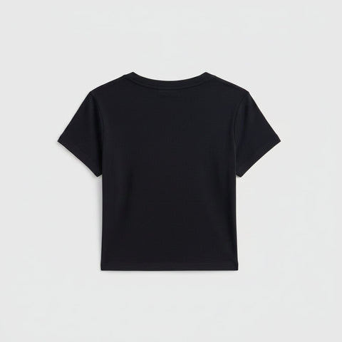 Cropped Baby Rib Tee – Premium Ringspun Cotton Short Sleeve Top | Made in USA Women's Apparel US Standard Apparel  product