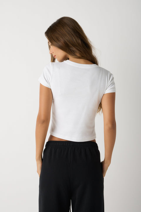Cropped Baby Rib Tee – Premium Ringspun Cotton Short Sleeve Top | Made in USA Women's Apparel US Standard Apparel  product