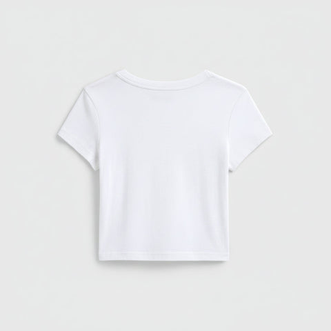 Cropped Baby Rib Tee – Premium Ringspun Cotton Short Sleeve Top | Made in USA Women's Apparel US Standard Apparel  product