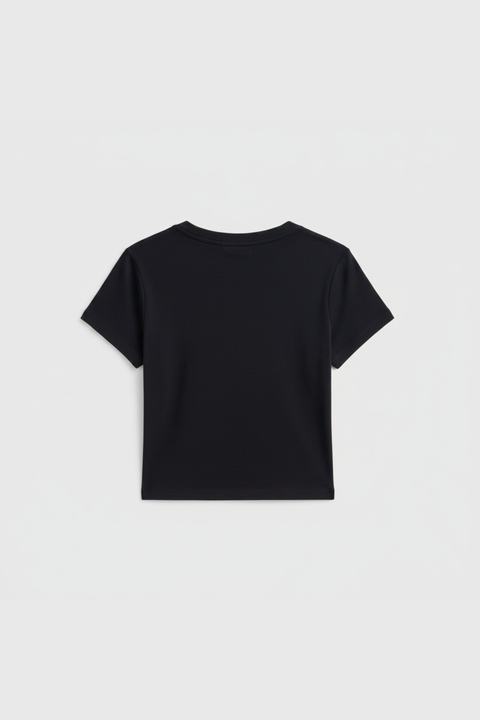 Cropped Baby Rib Tee – Premium Ringspun Cotton Short Sleeve Top | Made in USA Women's Apparel US Standard Apparel  product
