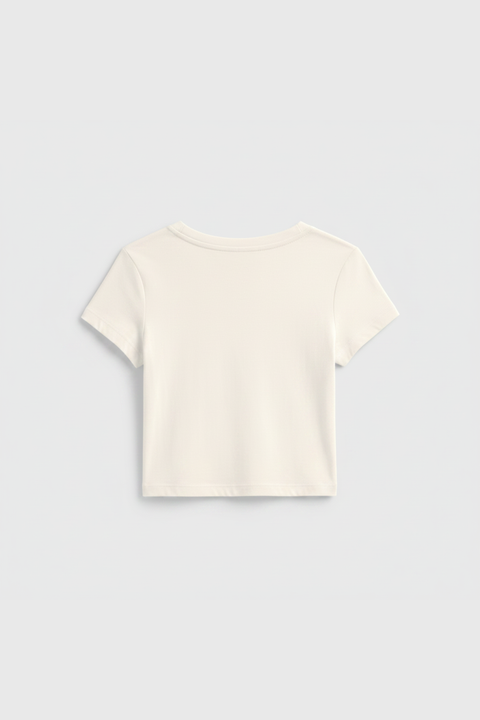 Cropped Baby Rib Tee – Premium Ringspun Cotton Short Sleeve Top | Made in USA Women's Apparel US Standard Apparel  product