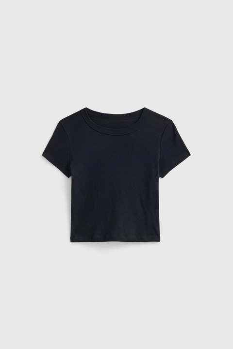 Cropped Baby Rib Tee – Premium Ringspun Cotton Short Sleeve Top | Made in USA Women's Apparel US Standard Apparel  product