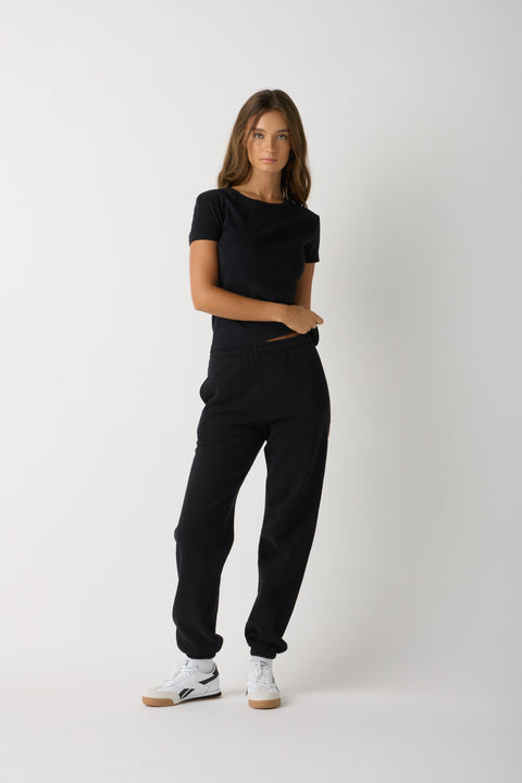 Women's 90s Inspired Ribbed Fitted Tee – 5.5 oz Combed Cotton | Premium Quality Made in USA US Standard Apparel  SS SIDE SEAM TEE