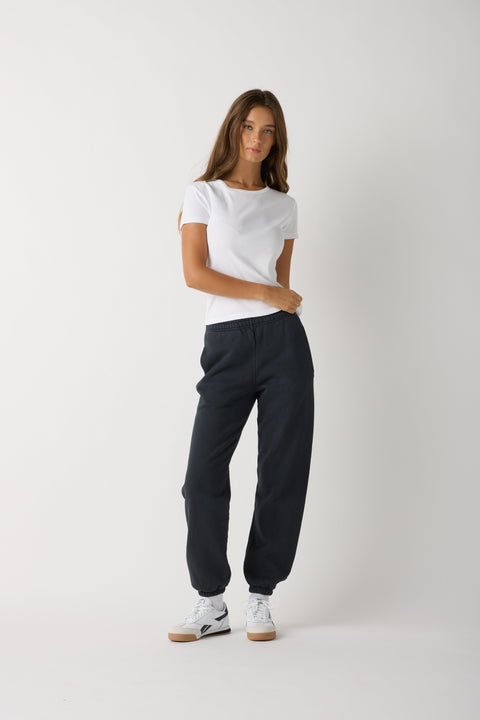 Women's 90s Inspired Ribbed Fitted Tee – 5.5 oz Combed Cotton | Premium Quality Made in USA US Standard Apparel  SS SIDE SEAM TEE