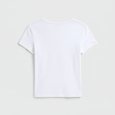 Women's 90s Inspired Ribbed Fitted Tee – 5.5 oz Combed Cotton | Premium Quality Made in USA US Standard Apparel  SS SIDE SEAM TEE