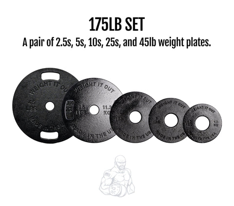 Cast Iron Weight Plate Set – Durable Workout Plates | Made in USA Weight It Out 