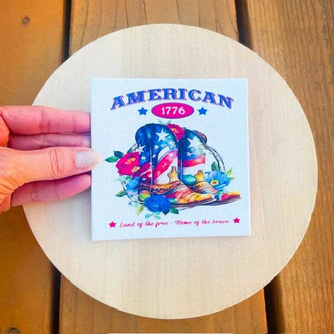 1776 Boots Magnet Liberty Cottage Design 