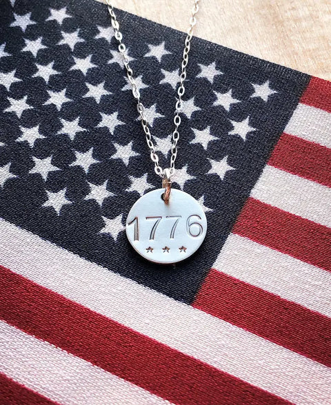 1776 Necklace Silver Liberty Cottage Design 