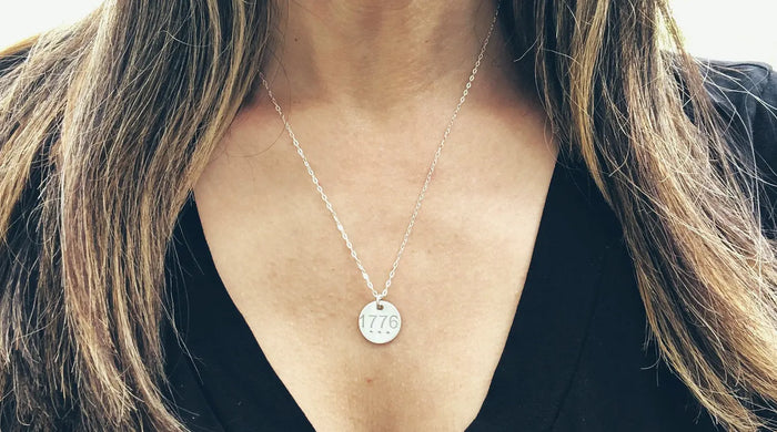 1776 Necklace Silver Liberty Cottage Design 