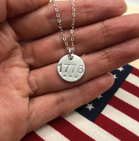 1776 Necklace Silver Liberty Cottage Design 