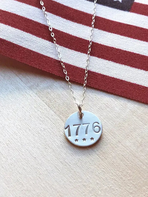 1776 Necklace Silver Liberty Cottage Design 