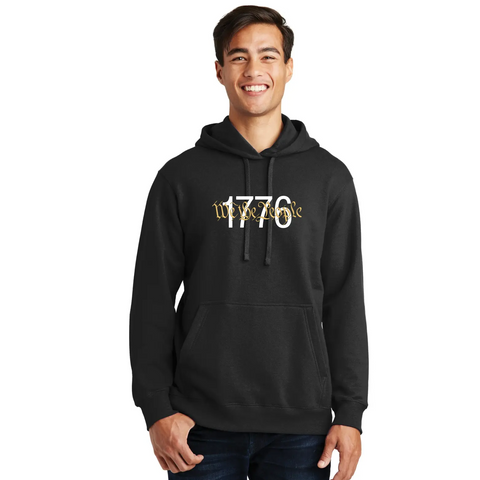 1776 We The People Organic Cotton Hoodie – Unisex Comfort – Made in USA Suede Kloth 