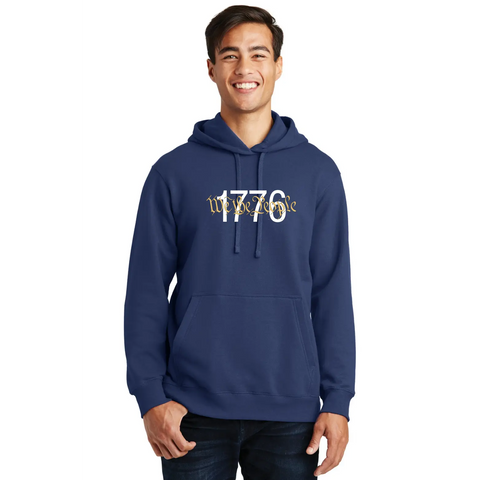 1776 We The People Organic Cotton Hoodie – Unisex Comfort – Made in USA Suede Kloth 