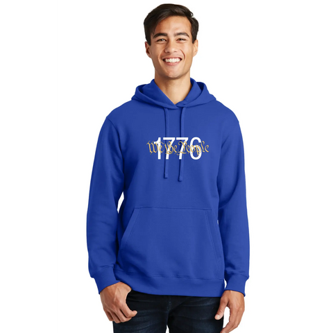 1776 We The People Organic Cotton Hoodie – Unisex Comfort – Made in USA Suede Kloth 