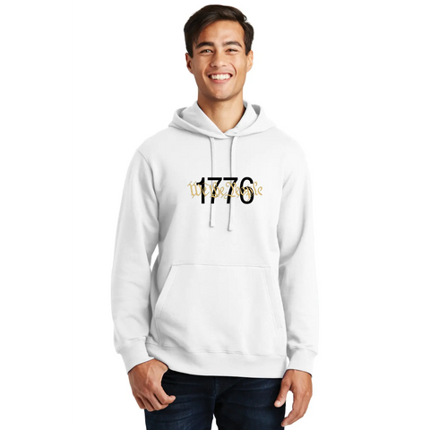 1776 We The People Organic Cotton Hoodie – Unisex Comfort – Made in USA Suede Kloth 