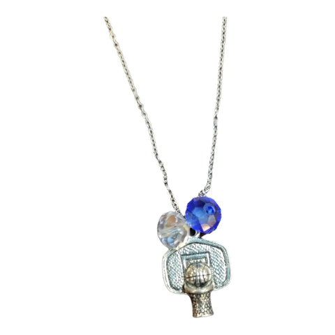 18 Inch Basketball Hoop Charm Necklace – Sports Mom Pendant on Stainless Steel Chain | Made in USA Michelle Marie Boutique  Necklace