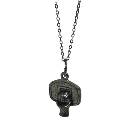 18 Inch Basketball Hoop Charm Necklace – Sports Mom Pendant on Stainless Steel Chain | Made in USA Michelle Marie Boutique  Necklace