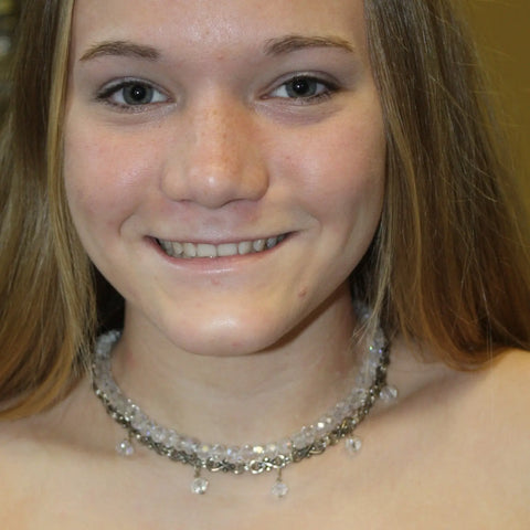 18 Inch Crystal Statement Necklace – Adjustable Alloy Chain – Michelle Marie Boutique | Made in USA Michelle Marie Boutique  Necklace
