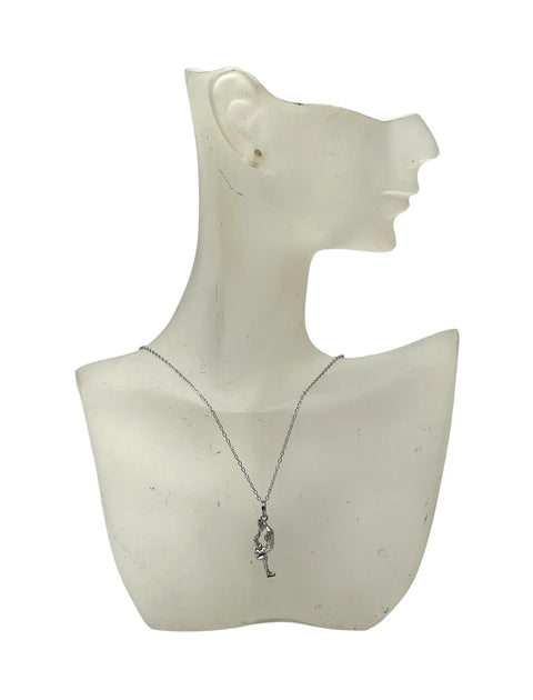 18 Inch Ice Skating Silver Charm Necklace – Stainless Steel Chain – Handcrafted Jewelry | Made in USA Michelle Marie Boutique  Necklace