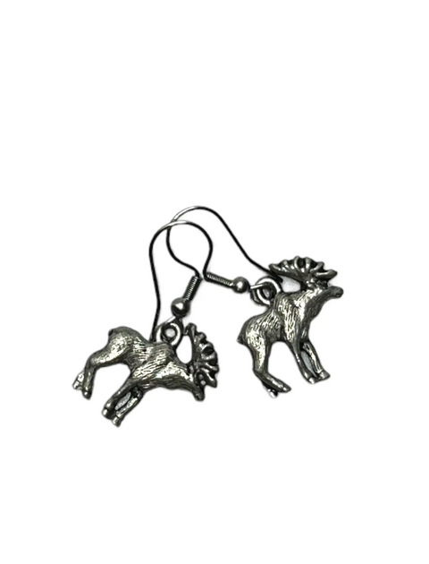 Pewter Moose Necklace and Earring Set Michelle Marie Boutique  Jewelry Set