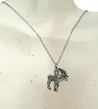Pewter Moose Necklace and Earring Set Michelle Marie Boutique  Jewelry Set