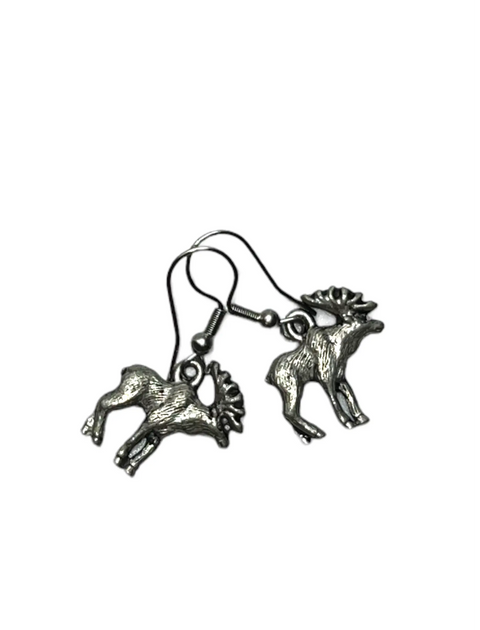 18 Inch Pewter Moose Necklace and Earrings Set – Nature Inspired Jewelry Gift | Made in USA Michelle Marie Boutique  Jewelry Set