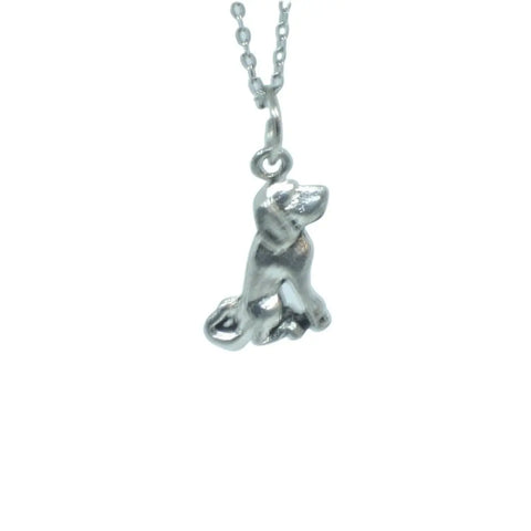 18 Inch Silver Pewter Dog Pendant Necklace – Adjustable Chain Gift Boxed | Made in USA Animal Lover Jewelry Michelle Marie Boutique  Necklace