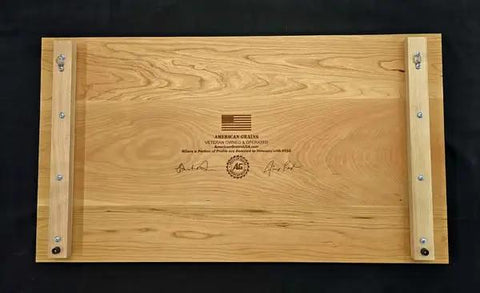 19"×34"x2" Blue Line Peacekeepers American Grains, LLC  Custom Wooden Flag