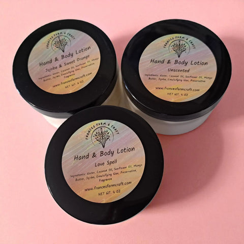2 Hand & Body Lotions Bundle - Different Scent Options Frances Farm & Craft  Hand & Body Lotion