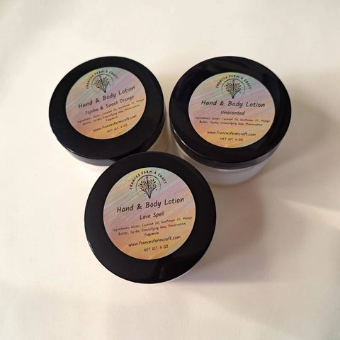 2-Pack Jojoba and Mango Butter Hand & Body Lotion Bundle – 4oz Each | Deep Moisturizing Skin Care Made in USA Frances Farm & Craft  Hand & Body Lotion