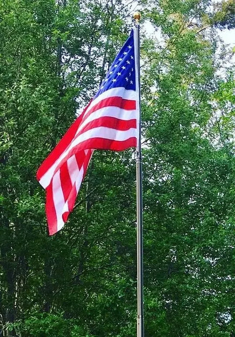 20 Ft Heavy-Duty Telescoping Flagpole Kit – 3 Inch Base Diameter – Weather-Resistant | Made in USA Freedom Flag and Pole 
