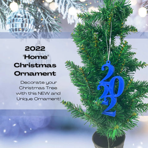 2022 Blue Christmas Ornament – 3D Printed Holiday Decor | Made in USA Chatelet Manufacturing 
