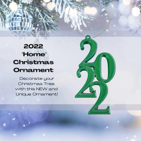 2022 Blue Christmas Ornament – 3D Printed Holiday Decor | Made in USA Chatelet Manufacturing 