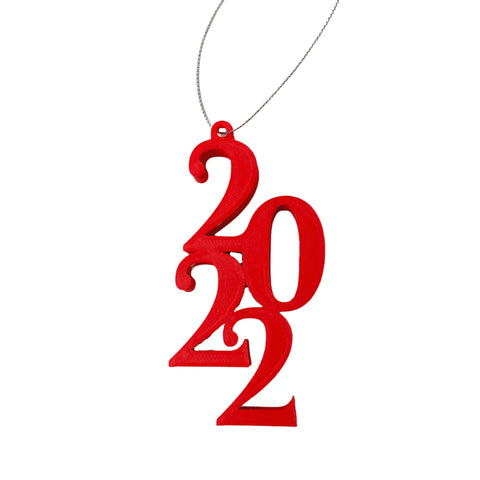 2022 Blue Christmas Ornament – 3D Printed Holiday Decor | Made in USA Chatelet Manufacturing   12.95 Red