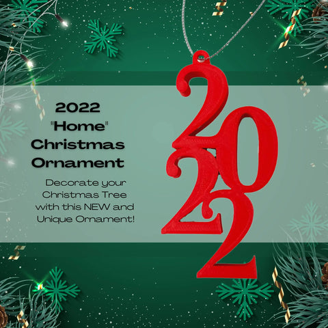 2022 Blue Christmas Ornament – 3D Printed Holiday Decor | Made in USA Chatelet Manufacturing 