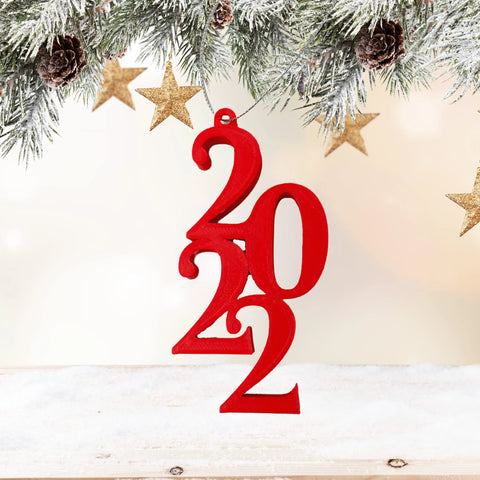 2022 Blue Christmas Ornament – 3D Printed Holiday Decor | Made in USA Chatelet Manufacturing 