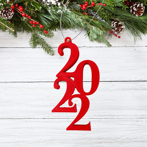 2022 Blue Christmas Ornament – 3D Printed Holiday Decor | Made in USA Chatelet Manufacturing 