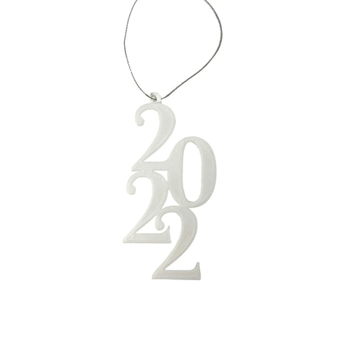 2022 Blue Christmas Ornament – 3D Printed Holiday Decor | Made in USA Chatelet Manufacturing   12.95 White