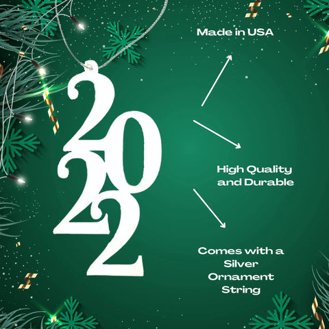 2022 Blue Christmas Ornament – 3D Printed Holiday Decor | Made in USA Chatelet Manufacturing 